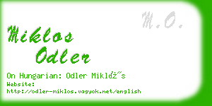 miklos odler business card